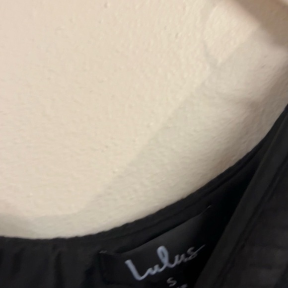 Lulus Never Going Home Black Ribbed One-Shoulder Cutout Bodycon Dress S - Picture 5 of 5